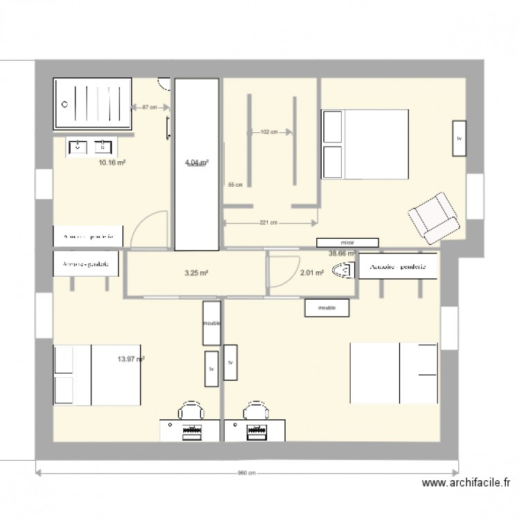 ETAGE a voir avec chaton. Plan de 0 pièce et 0 m2