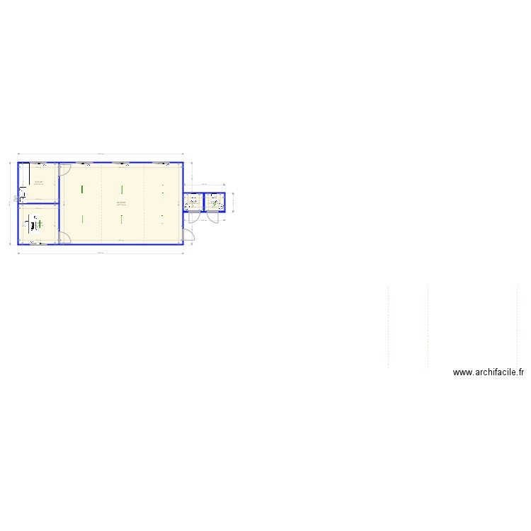 Nathalie Cordier. Plan de 5 pièces et 73 m2