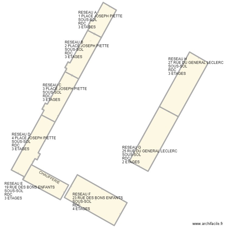 IRP BONS ENFANTS. Plan de 4 pièces et 1286 m2