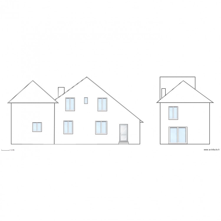 façade   cote ouest. Plan de 0 pièce et 0 m2