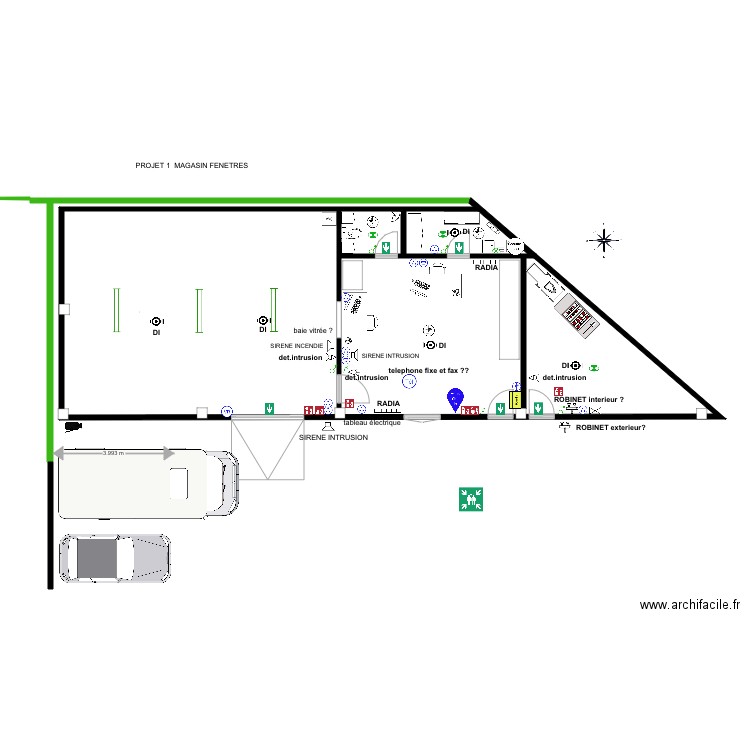 magasin PROJET amenagement electrique. Plan de 0 pièce et 0 m2