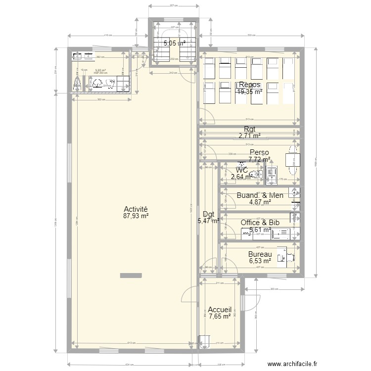 78 TRAPPES 42 LECLERC PROJET ArL 220622. Plan de 24 pièces et 323 m2