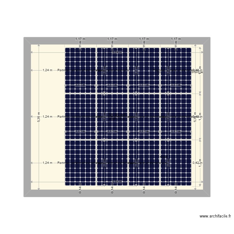 Nicolas Mercier  	91850	Bouray-sur-Juine EFFY. Plan de 1 pièce et 34 m2