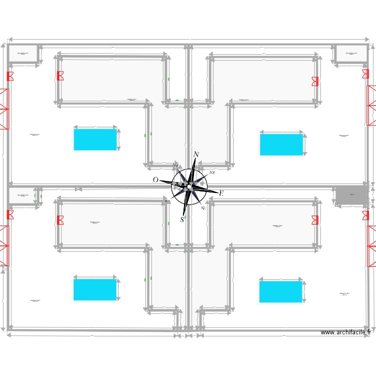 Ngaparou plan d ensemble. Plan de 12 pièces et 1917 m2