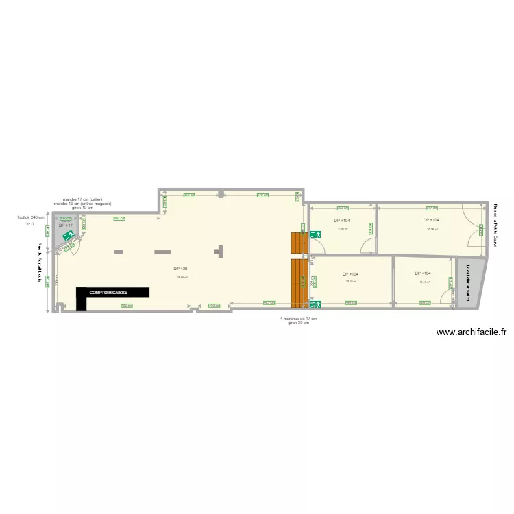 Saveurs de Mamilis avant travaux. Plan de 