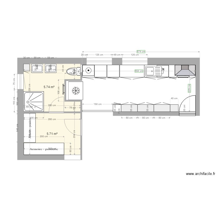 sdb. Plan de 0 pièce et 0 m2