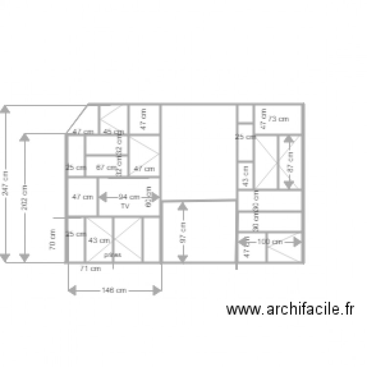 biblio olivier eglem v3. Plan de 0 pièce et 0 m2