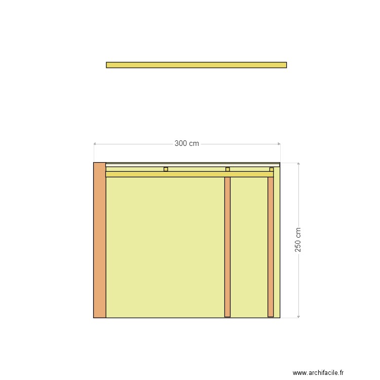 Pergola face. Plan de 0 pièce et 0 m2