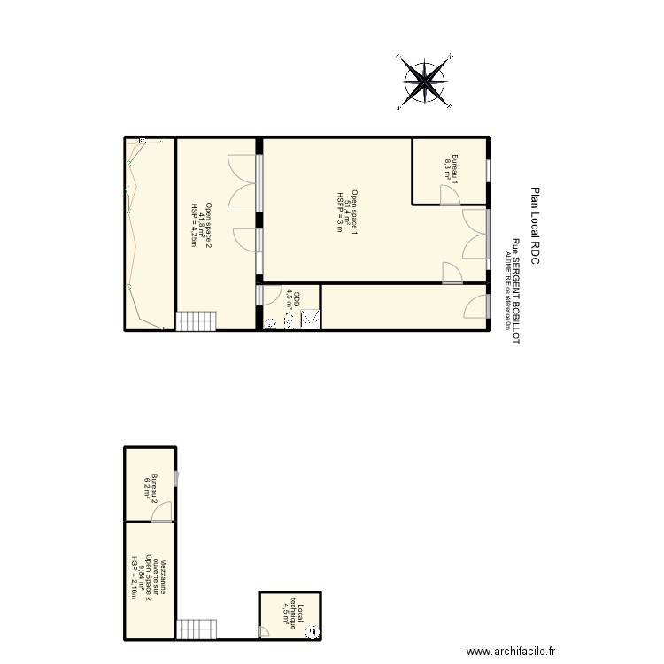 plan RDC - Electricité. Plan de 8 pièces et 134 m2