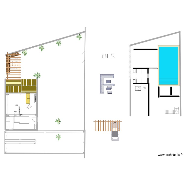 jardin  nue dm. Plan de 0 pièce et 0 m2