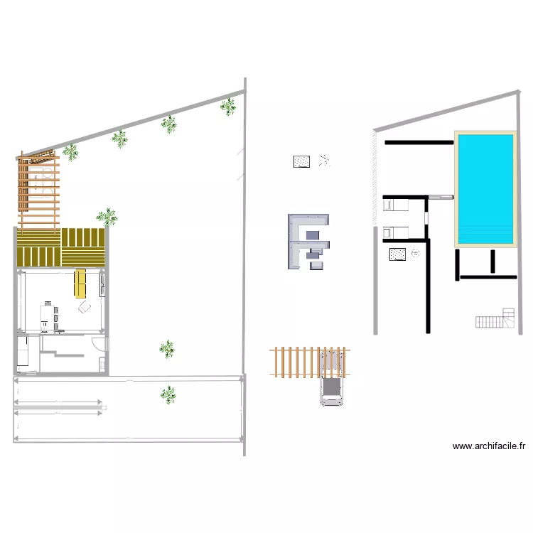 jardin  nue dm. Plan de 