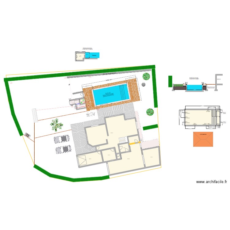Agnelas piscine v15. Plan de 16 pièces et 267 m2