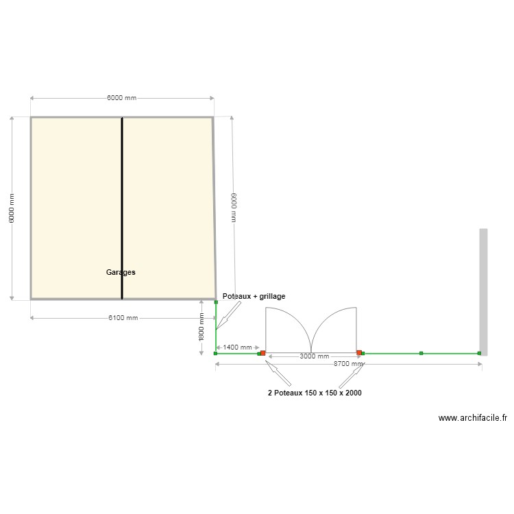 CLOTURE 2. Plan de 0 pièce et 0 m2