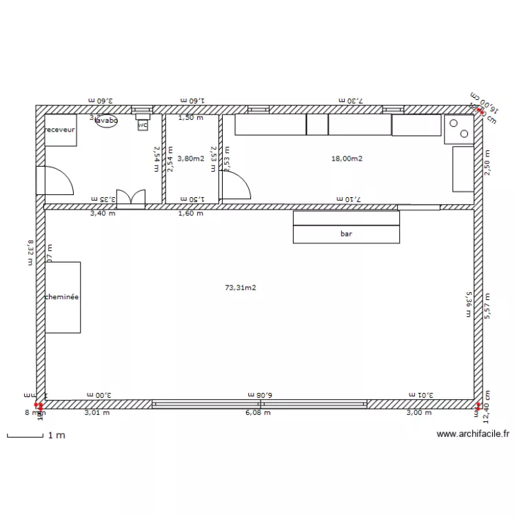 extension pour piscine. Plan de 
