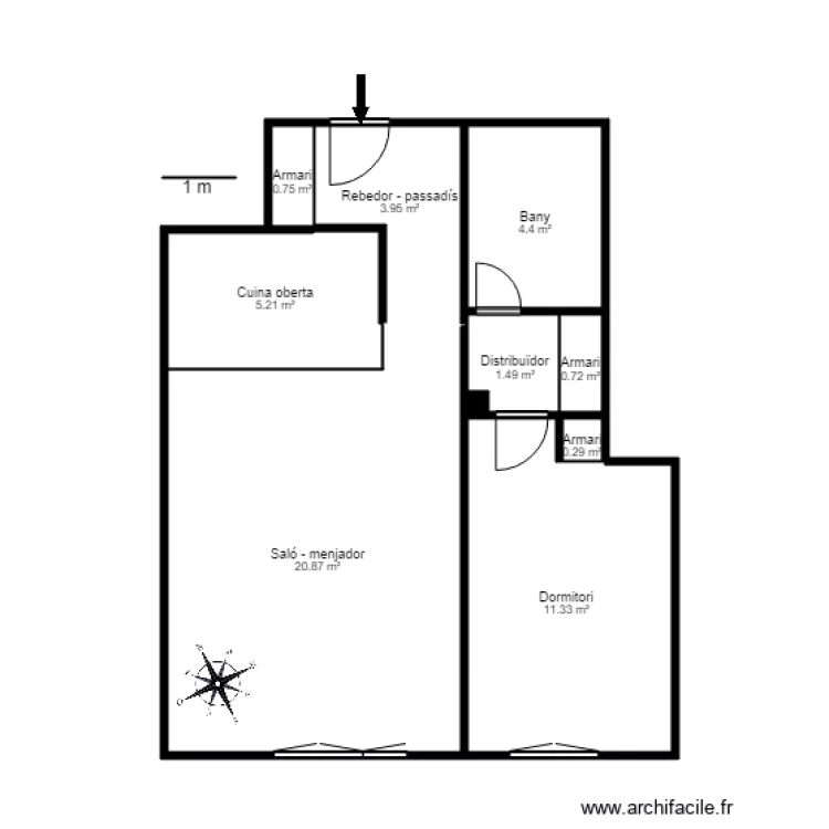 ED FLORS DE NEU AP 505 CANILLO. Plan de ED FLORS DE NEU AP 505 CANILLO. Plan de