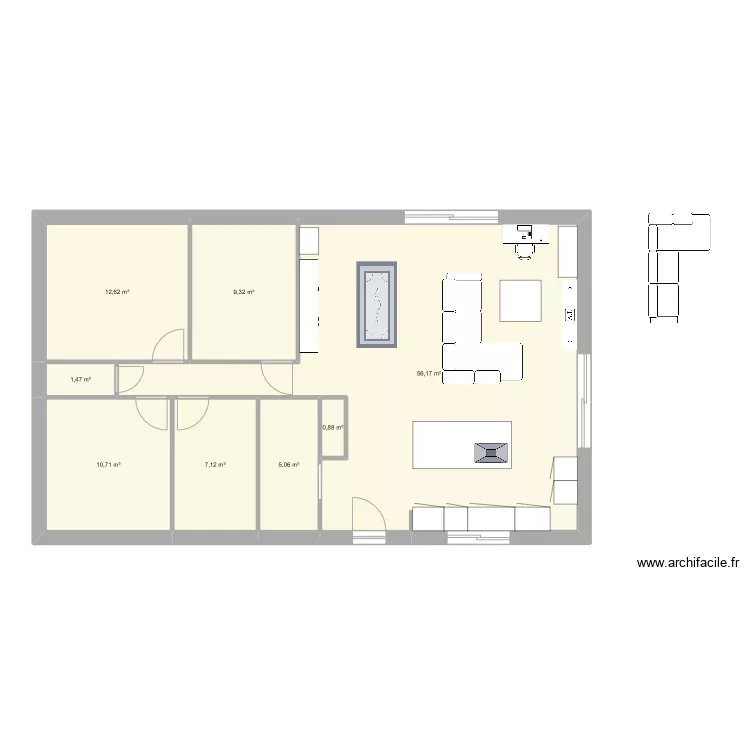 sans garage. Plan de sans garage. Plan de