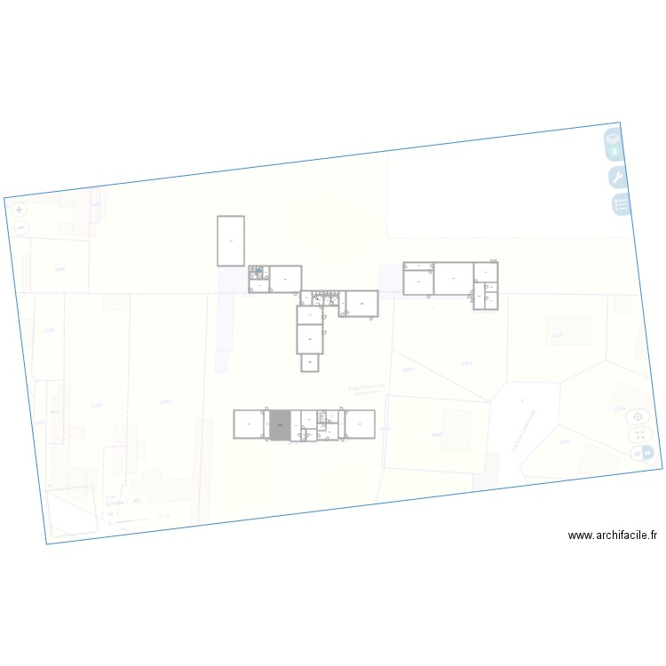 plan de masse 4 vents. Plan de 0 pièce et 0 m2