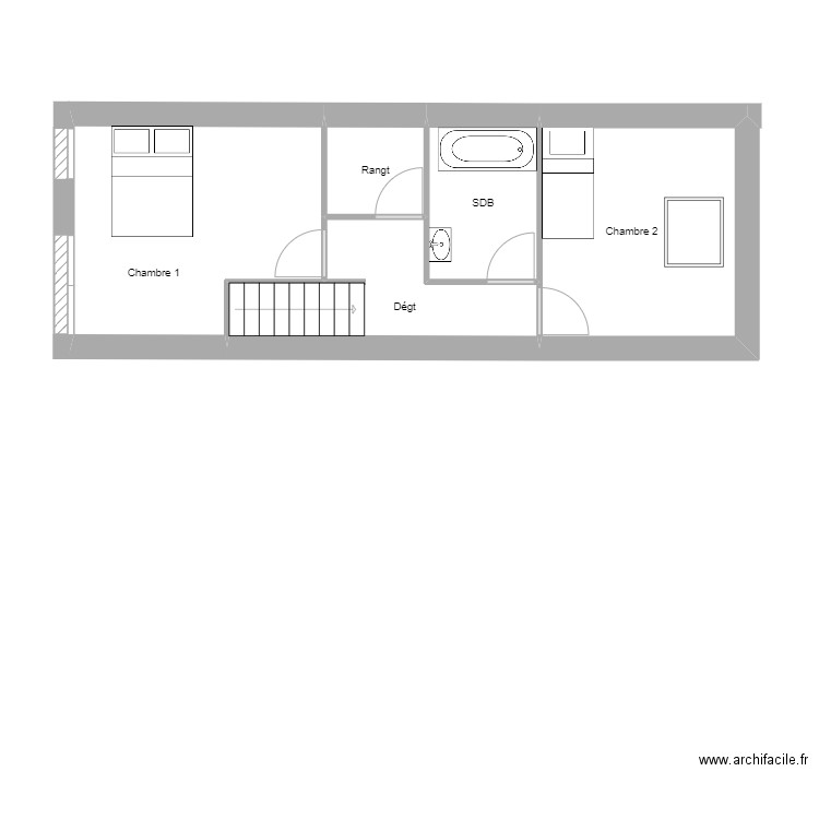 T3 LENS 2,4,6 étage. Plan de 5 pièces et 39 m2