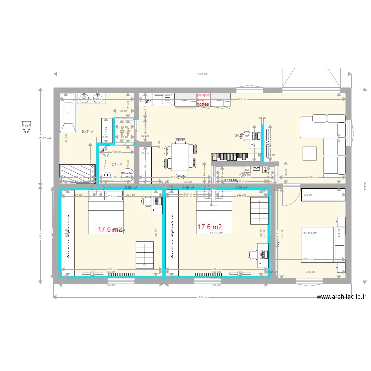 bnb proto appart 3. Plan de 0 pièce et 0 m2