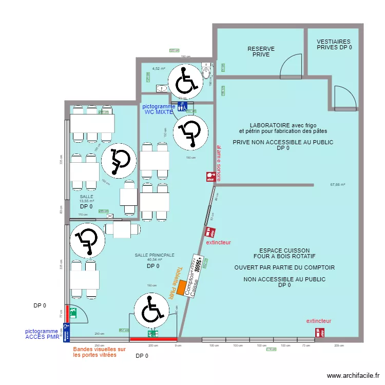 JOLAPIZZ APRES TRAVAUX ESPACE ROTATION. Plan de JOLAPIZZ APRES TRAVAUX ESPACE ROTATION. Plan de