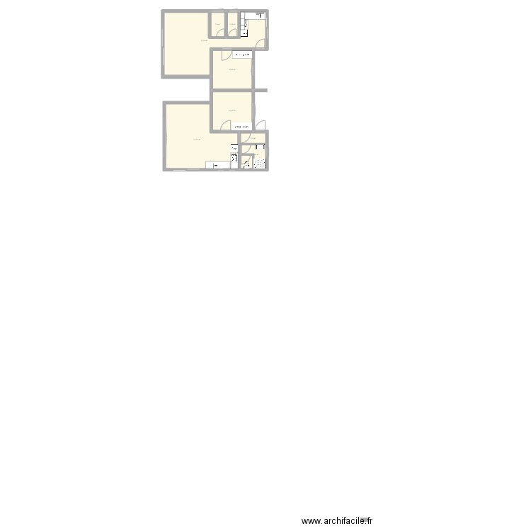 apt 4 sdb avec wc separe. Plan de 0 pièce et 0 m2