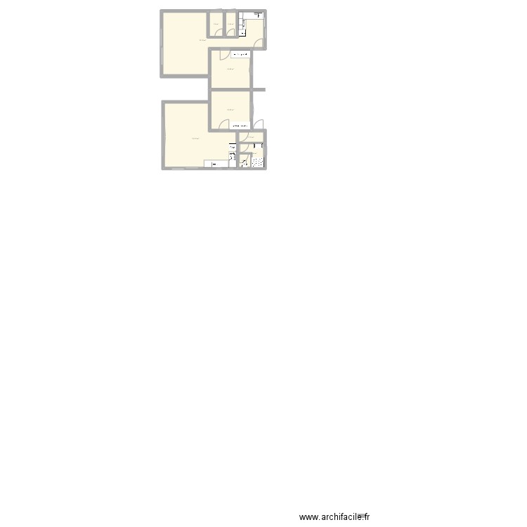 apt 4 sdb avec wc separe. Plan de 9 pièces et 101 m2