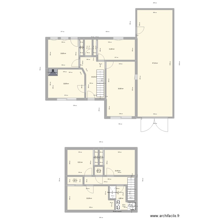 Gardenias. Plan de 15 pièces et 160 m2