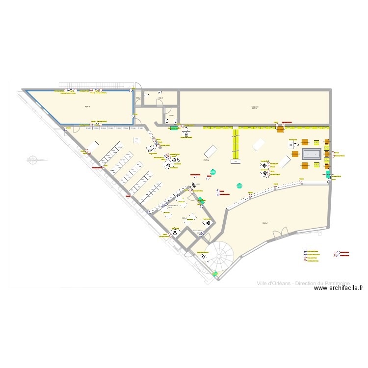 Plan Argonne Mozart B. Plan de 8 pièces et 537 m2