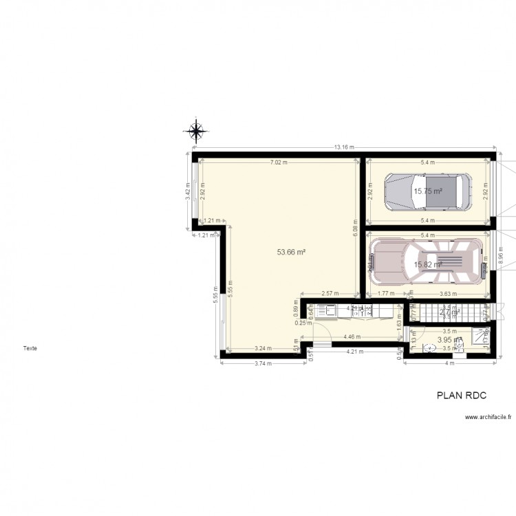 RDC. Plan de 0 pièce et 0 m2