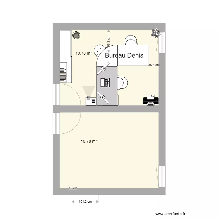 bureau denis. Plan de 