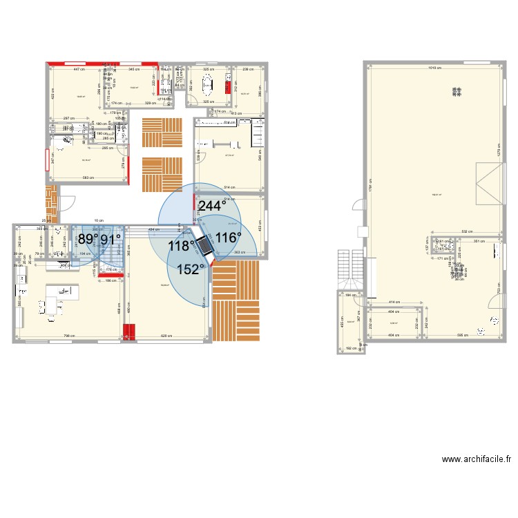 maison axa. Plan de 19 pièces et 456 m2