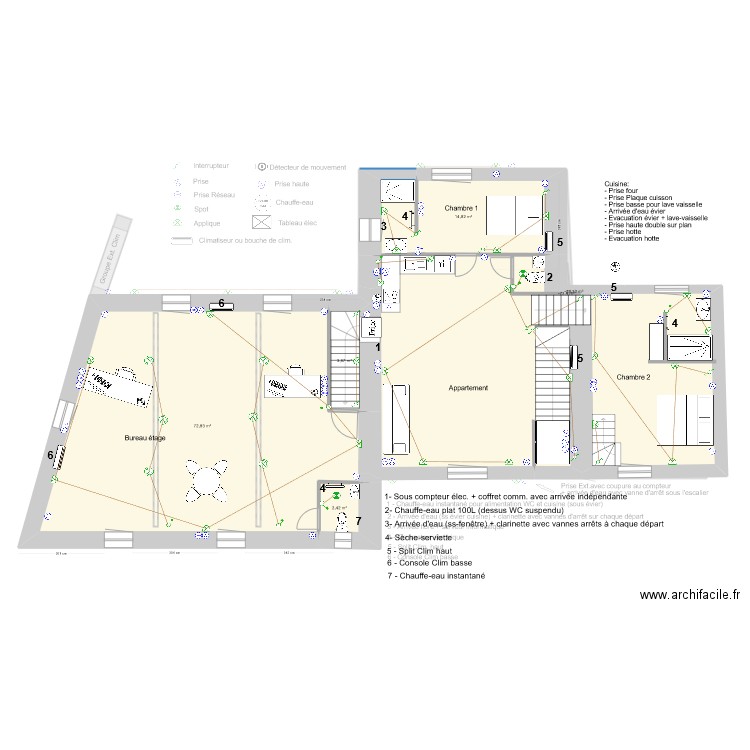 V08-05-2023 Elec. Plan de 18 pièces et 278 m2