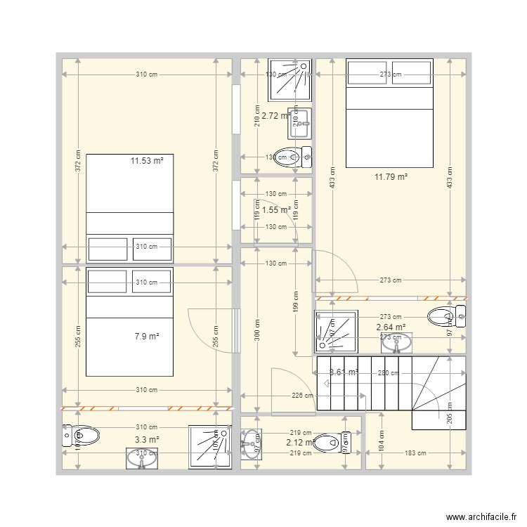 VILLA PERRIER ETAGE bis. Plan de 0 pièce et 0 m2