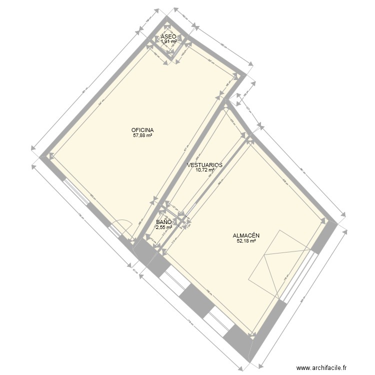 FUMIGALIA. Plan de 5 pièces et 125 m2