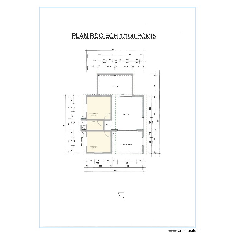 Plan électrique. Plan de 3 pièces et 24 m2