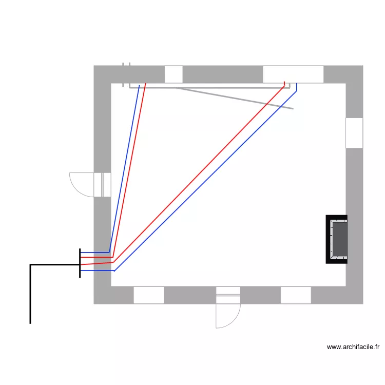 plomlberie maison. Plan de 