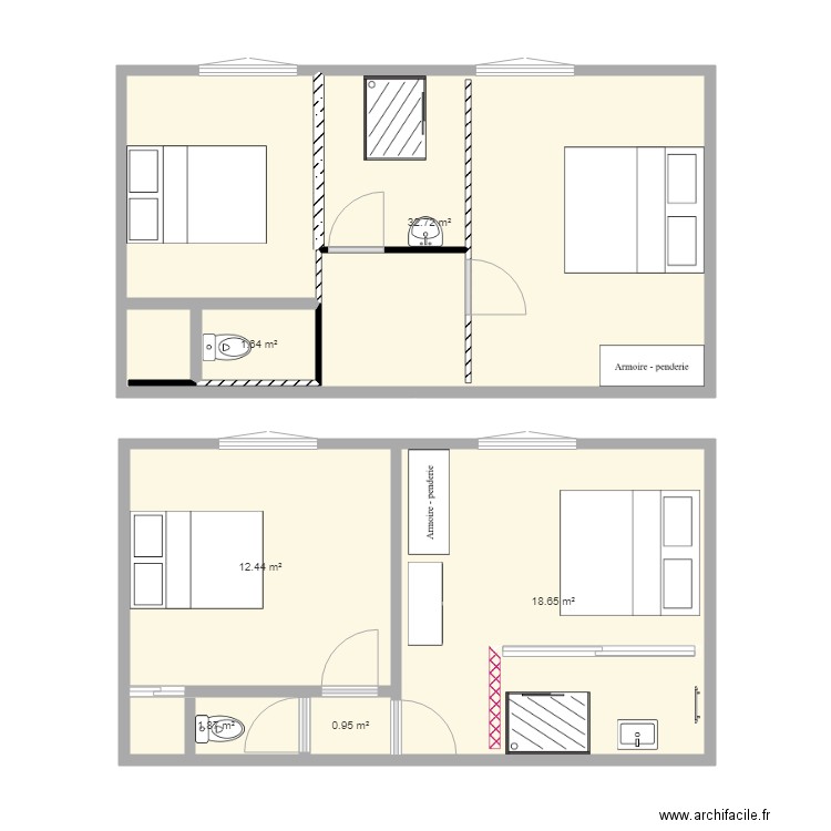 salle de bain 2. Plan de 0 pièce et 0 m2