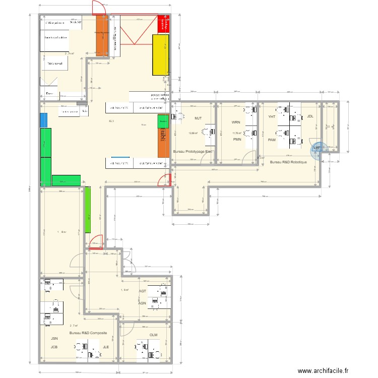 220419 atelier CT2MC. Plan de 10 pièces et 248 m2