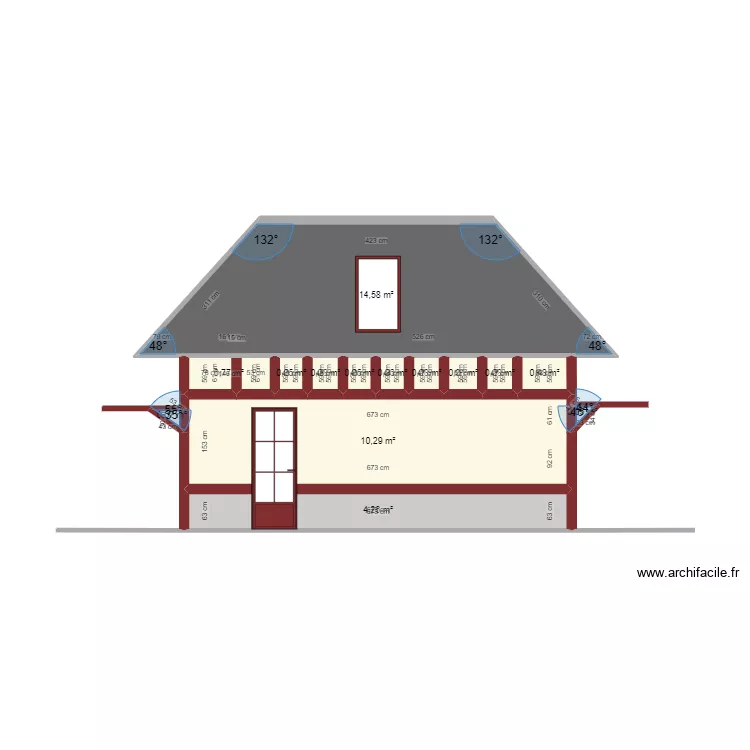 GARAGE 3 FACADE NORD. Plan de 