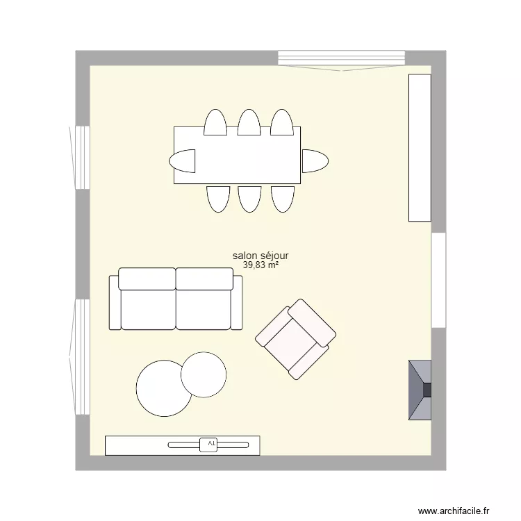 SALON SEJOUR KAYL. Plan de 