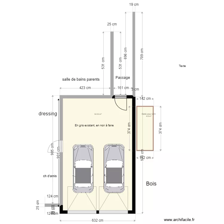 GARAGE. Plan de 