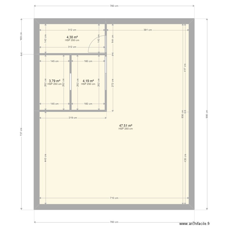 studio 1 v2. Plan de 0 pièce et 0 m2