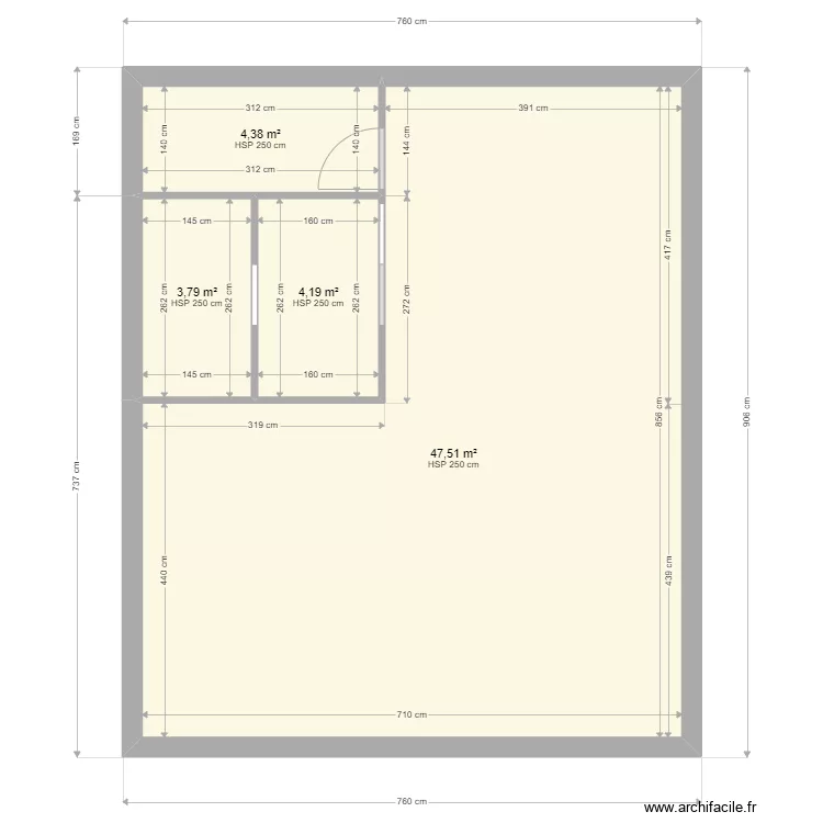 studio 1 v2. Plan de 