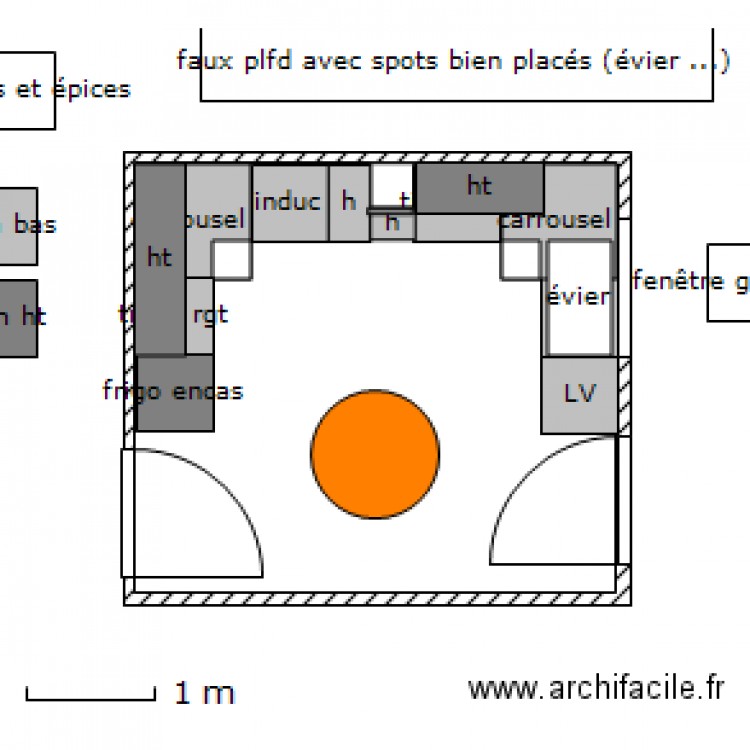 Cuisine 01. Plan de 0 pièce et 0 m2
