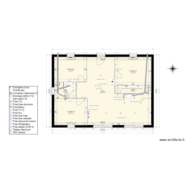 maison 80m carrés Eposie. Plan de 0 pièce et 0 m2