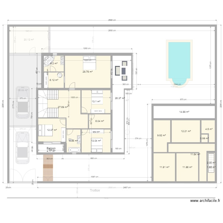 RDC et ETAGE 3. Plan de 0 pièce et 0 m2
