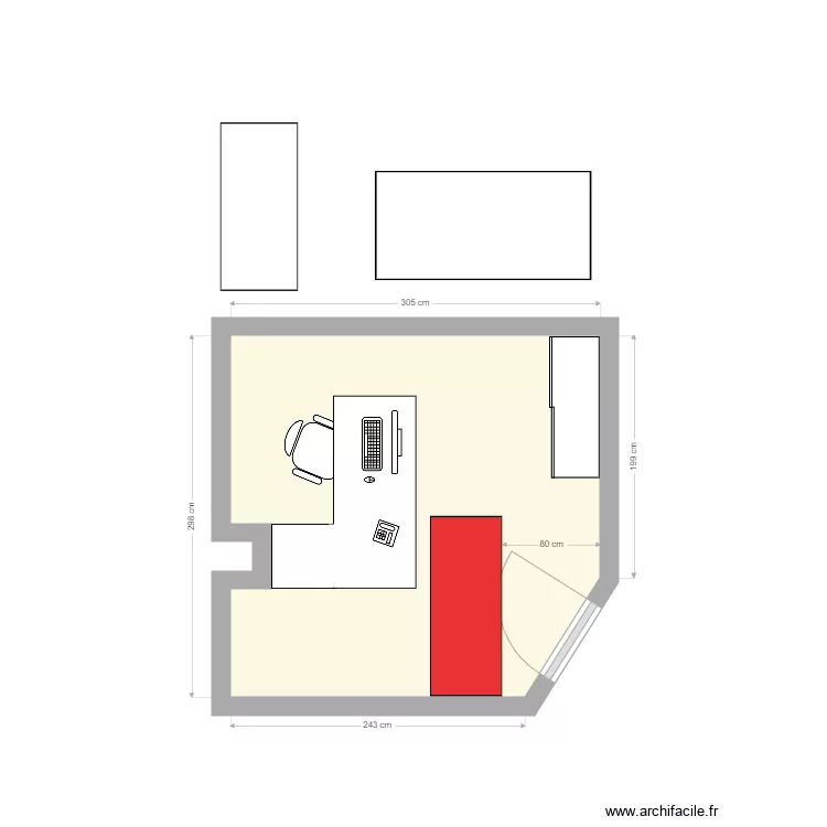 Bureau Marie. Plan de 