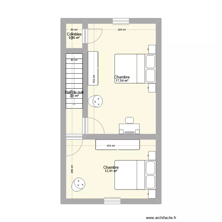 ACBOco53 / 2. Plan de 4 Pièces et 34 m² ACBOco53 / 2. Plan de 4 Pièces et 34 m²