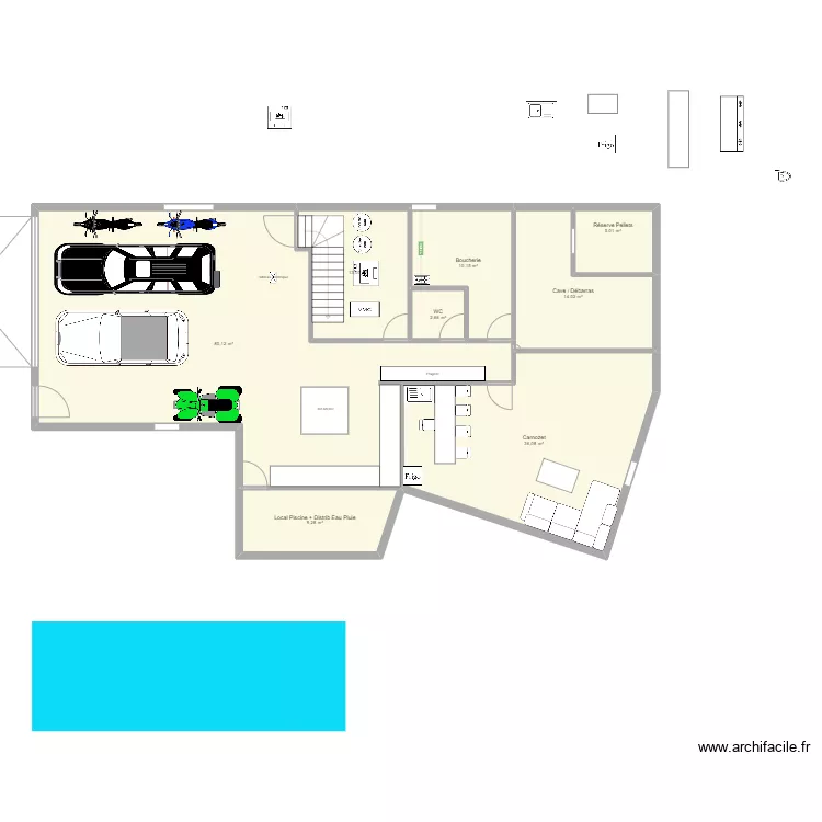 Chambre Agn&egrave;s. Plan de 