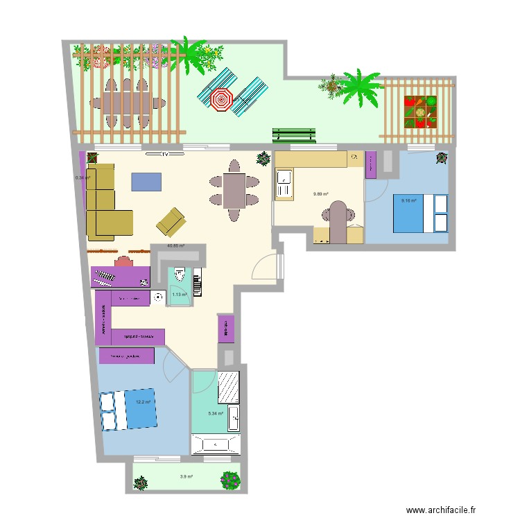 appart V1. Plan de 0 pièce et 0 m2